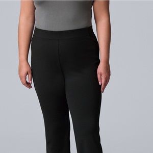 NWT Simply Vera Vera Wang high waist pull on bootcut pant SZ 3X short